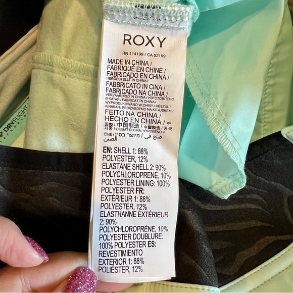 NEW $200 Roxy Rising High Shell Snow Pants in Fair Aqua Women’s Pants Size M - Picture 14 of 16